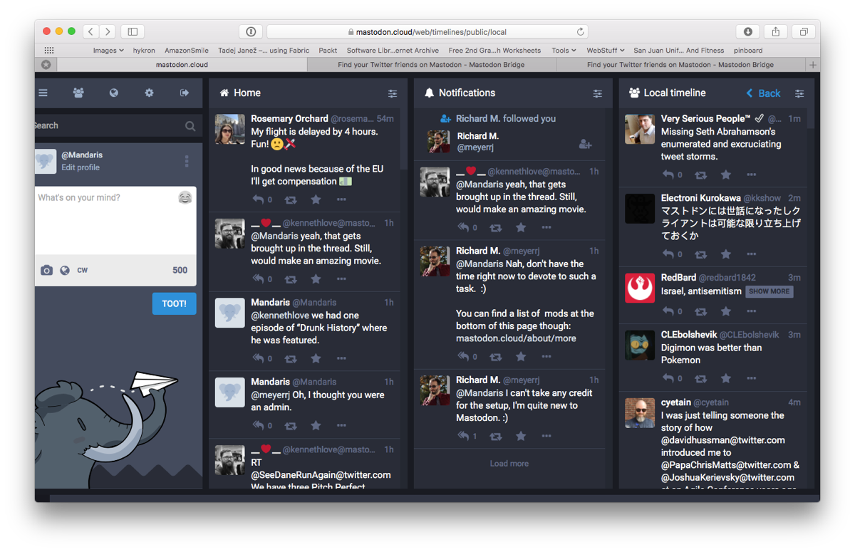 A lot of information on the main page of mastodon.cloud.