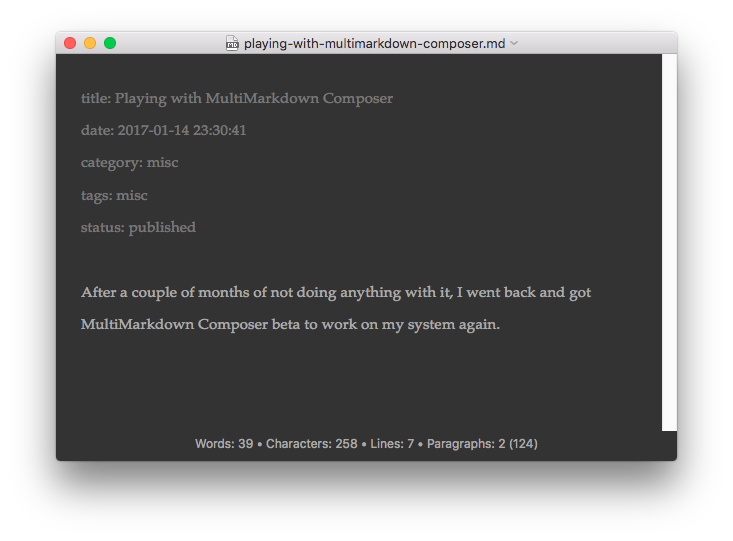 MultiMarkdown Composer has a simple interface that allows you to type in markdown